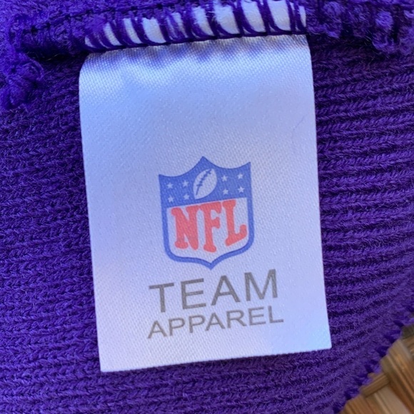 NEW NFL Team Apparel Minnesota Vikings Knit Hat Purple Beanie - Picture 4 of 7